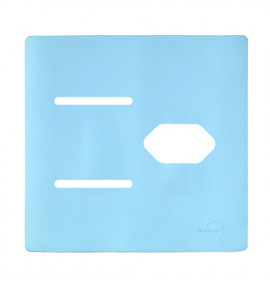 Placa p/ 2 Interruptores + Tomada 4x4 - Novara Celeste